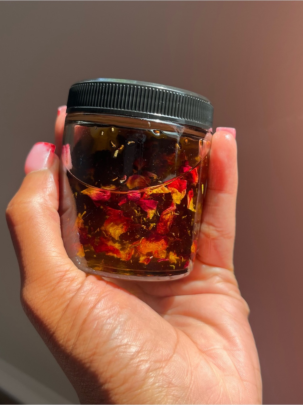 Rose & Hibiscus infused Olive Oil for your skin care